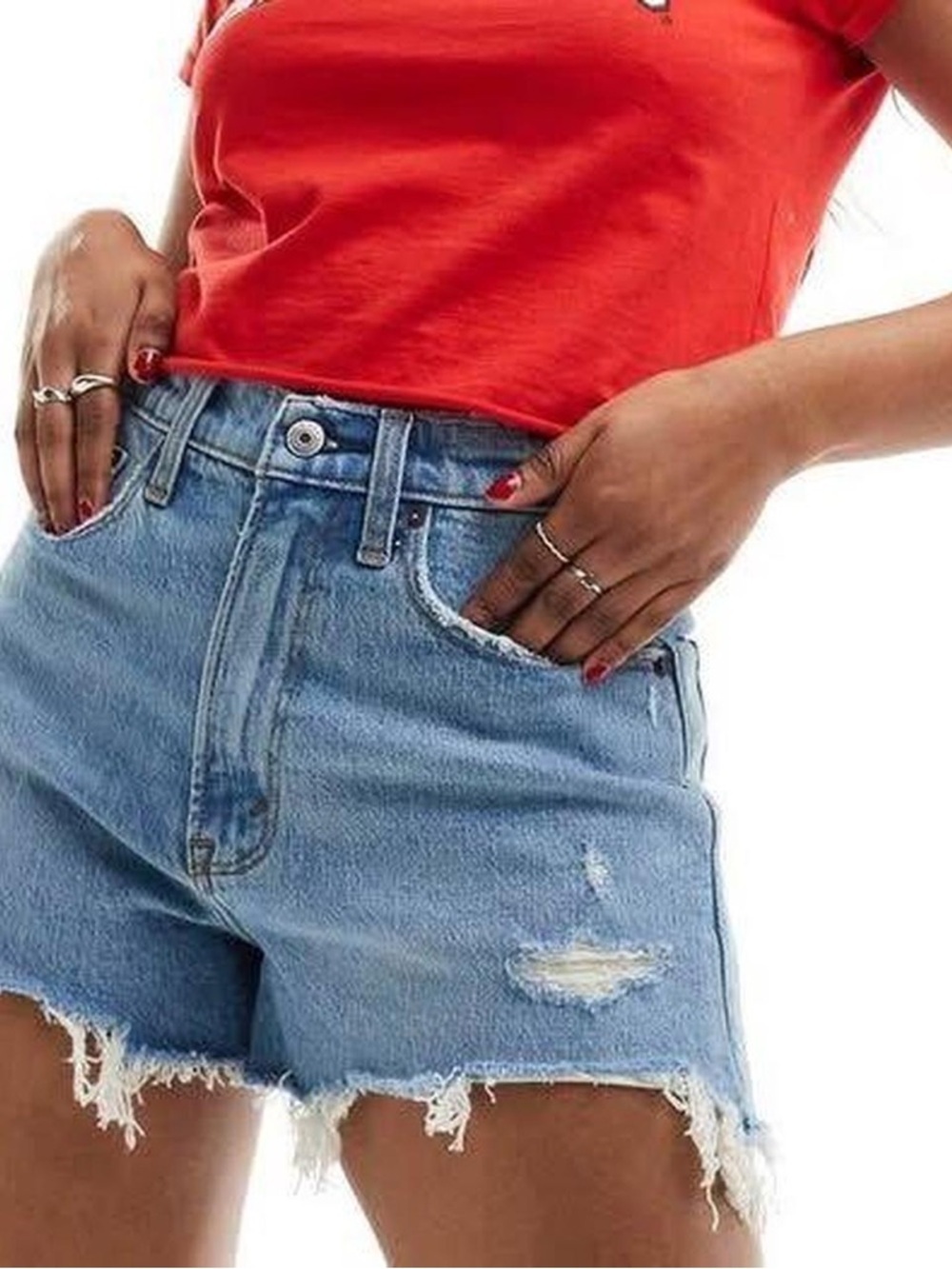 Abercrombie & fitch curve love mom shorts size 24/00